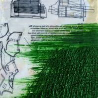 Collage element - Wax texture, toner image transfers