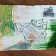 Experimenting with collage and image transfer.